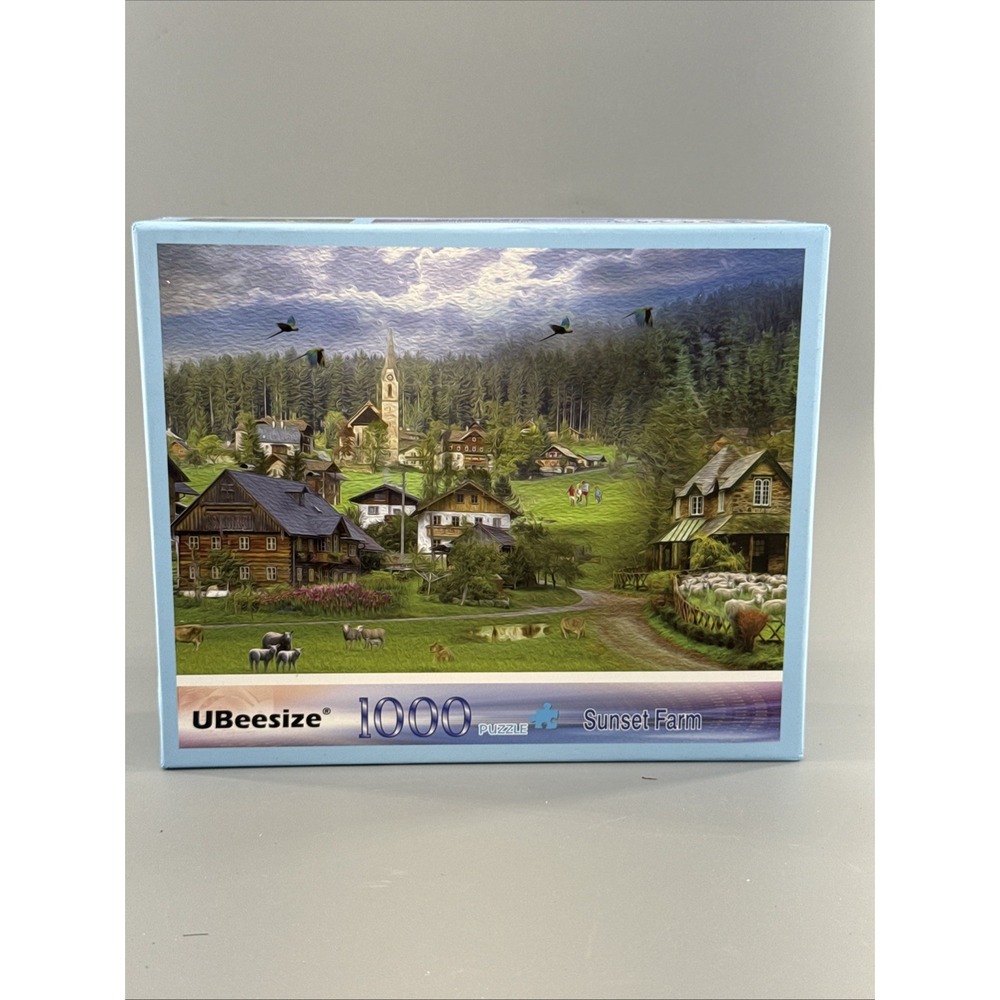 UBeesize 1000 Piece Jigsaw Puzzle "Sunset Farm"